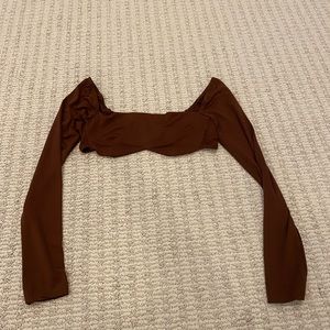 Brown Crop Top